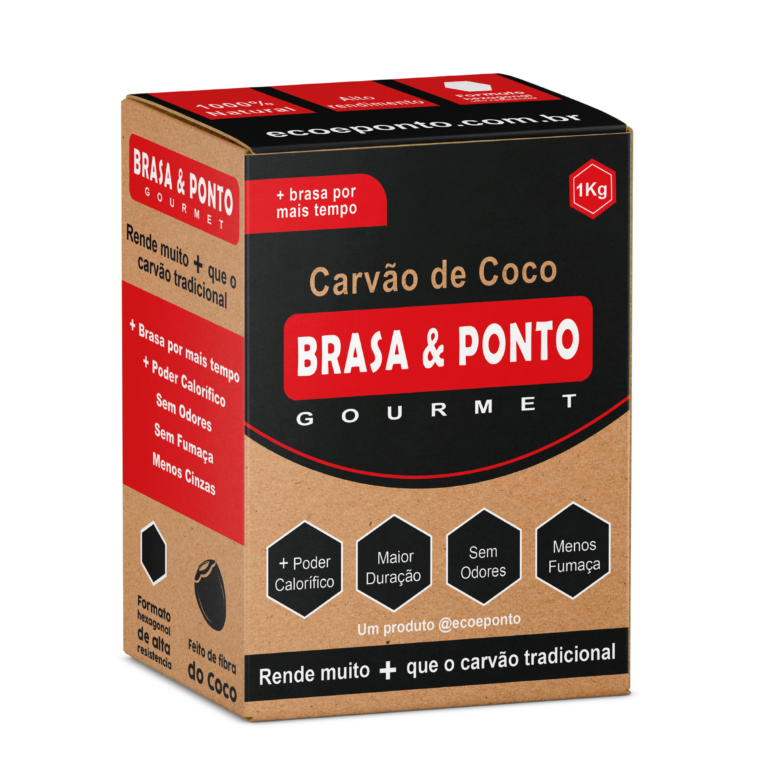 Briquetes de carvão de coco - 1Kg